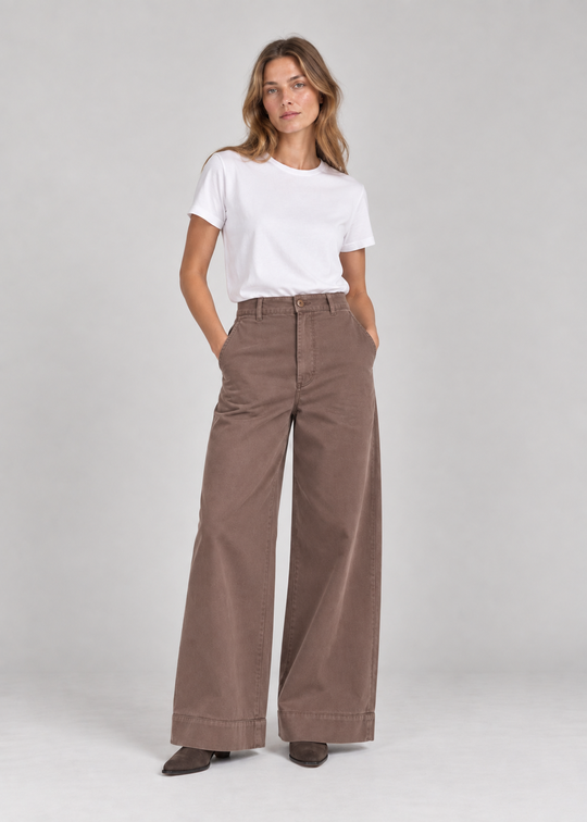 La Rouge Line Pants Soil Brown