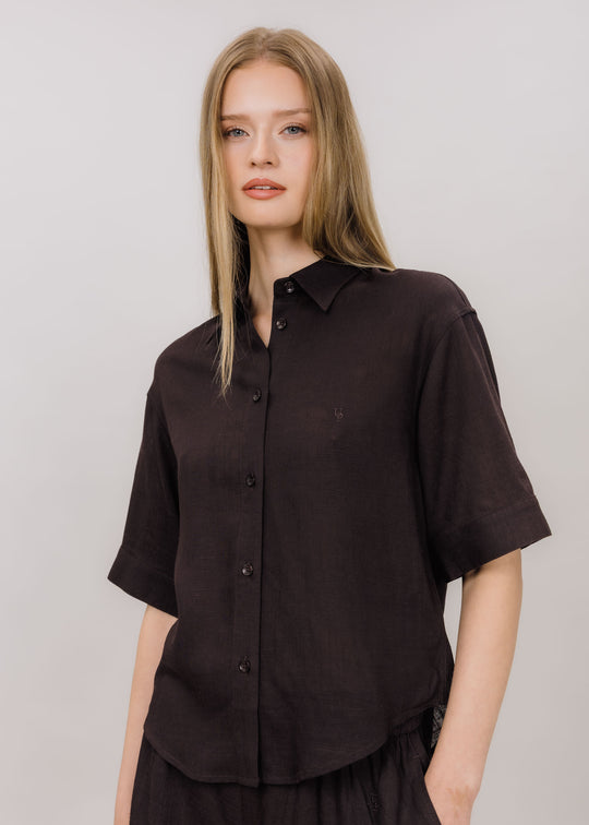 Urban Pioneers Nemi Short Sleeve Shirt Espresso