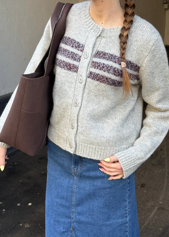 Basic Apparel Anche Cardigan light grey melange/sky captain