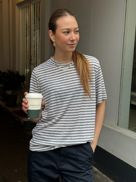 My Essential Wardrobe LisaMW Striped Tee Frost Gray Striped