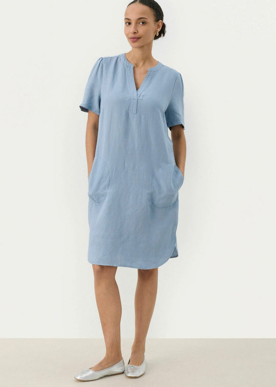 Part Two Aminase dress faded denim