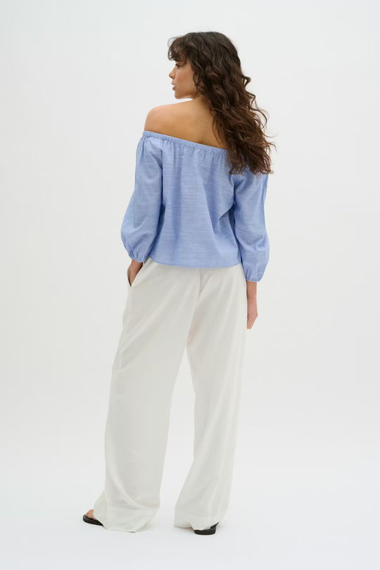 My Essential Wardrobe SkyeMW Blouse Delft Blue Striped