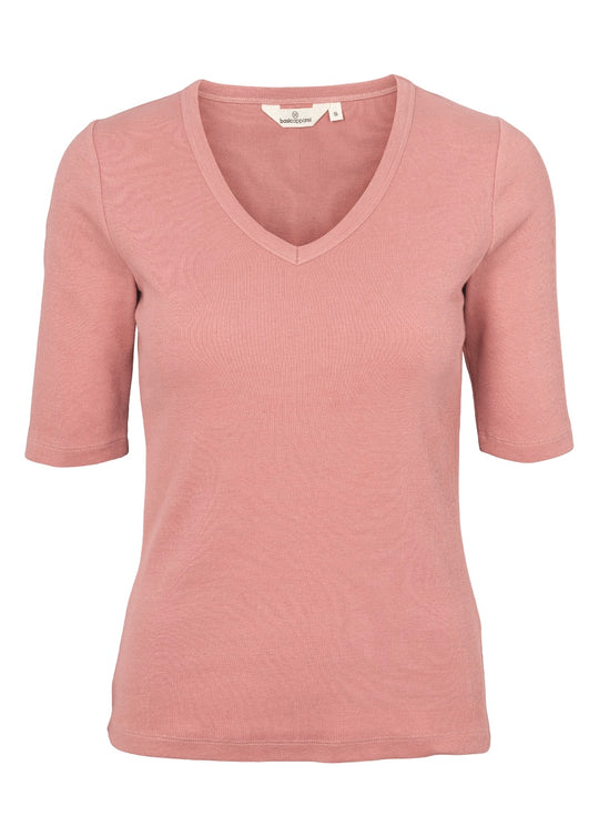 Basic Apparel Ludmilla SS Tee Old Rose