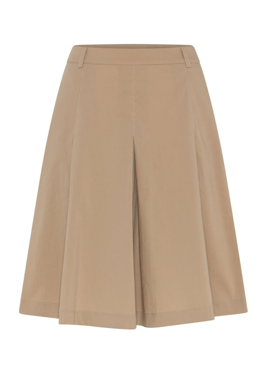 La Rouge Vilma Plisse Skirt Dark Sand