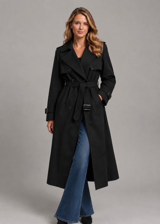 Urban Pioneers Fadoua Trench Coat Black