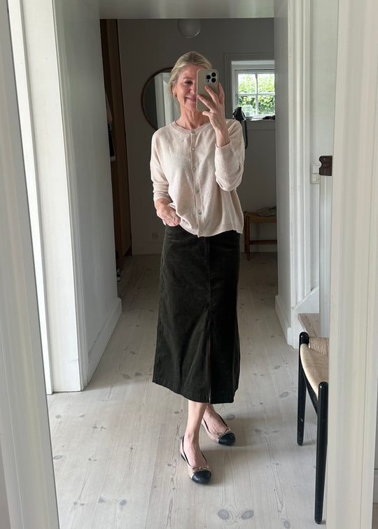 La Rouge Cassandra Knit Cardigan Sand Melange