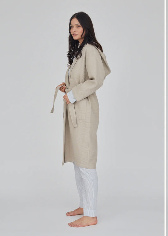 Basic Apparel Nora Long Robe GOTS feather gray