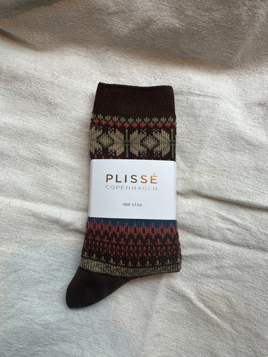 Plissé Copenhagen Cocesa socks brown
