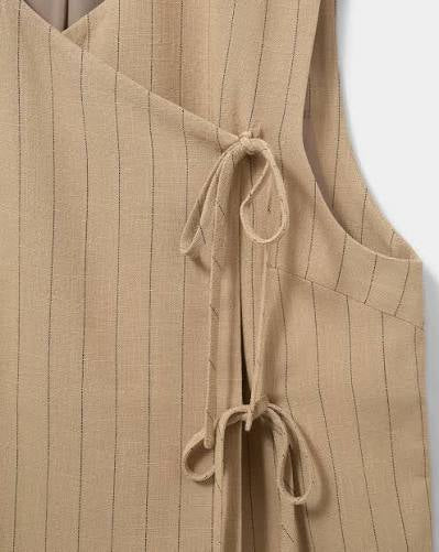Sofie Schnoor Cailin vest light brown striped