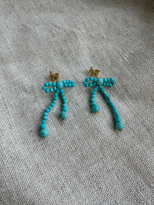 Plissé Copenhagen Alice Turq bow earring