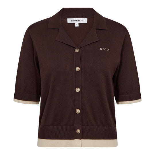 Co’Couture 42019 Luecc Crop Cardigan Dark Brown
