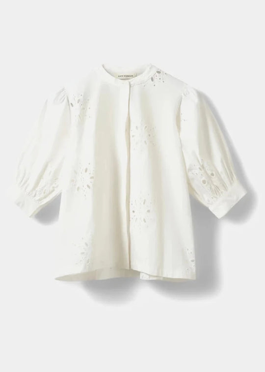 Sofie Schnoor Alessia Broderie Anglaise shirt snow white
