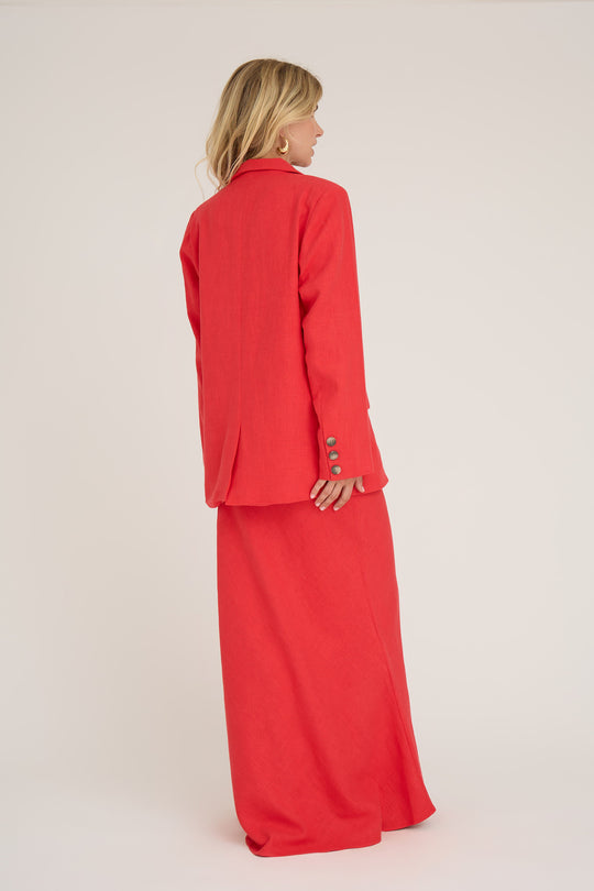 A-View Annali linen blazer red