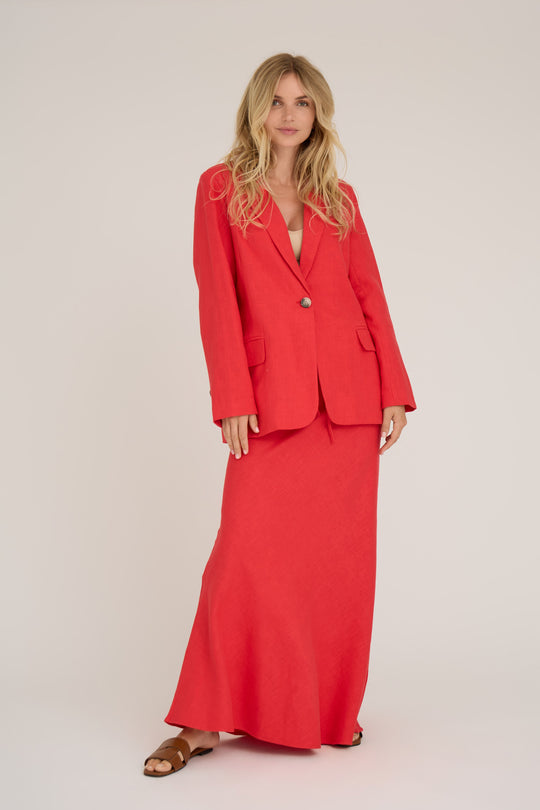 A-View Annali linen blazer red