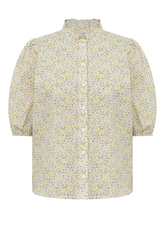 A-view Tiffany short sleeve shirt Lilac/Yellow