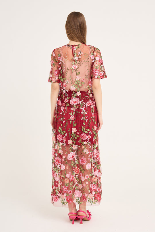 A-View Fuschia skirt Bordeaux/Rose