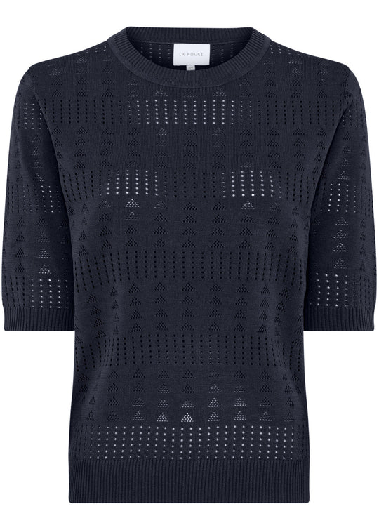 La Rouge Alma knit Blouse Navy