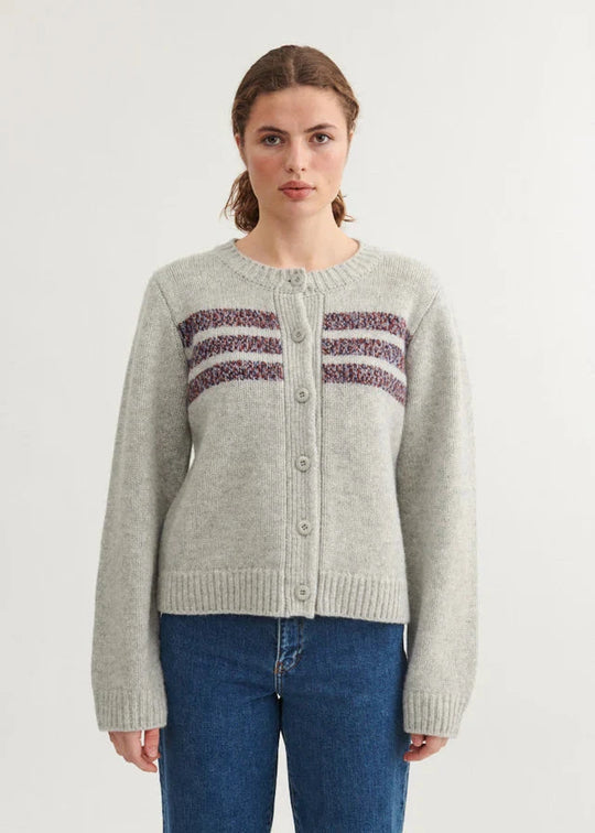 Basic Apparel Anche Cardigan light grey melange/sky captain