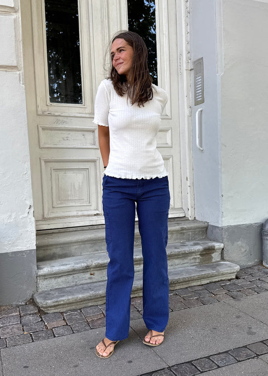 Sofie Schnoor SNOS250 GitteSW Trousers Cobalt Striped