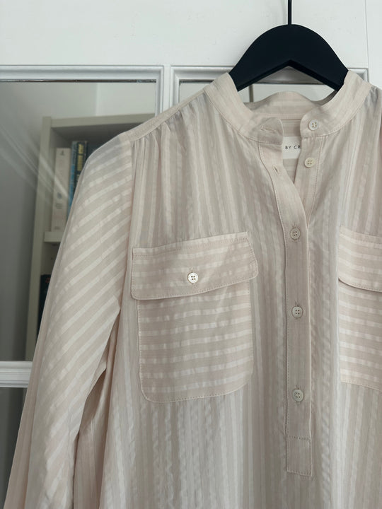 Schulz av Crowd Dagma Shirt Dress Beige Stripe