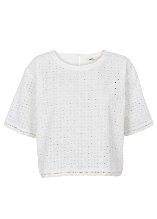 Basic Apparel Adie Crop Tee Bright white