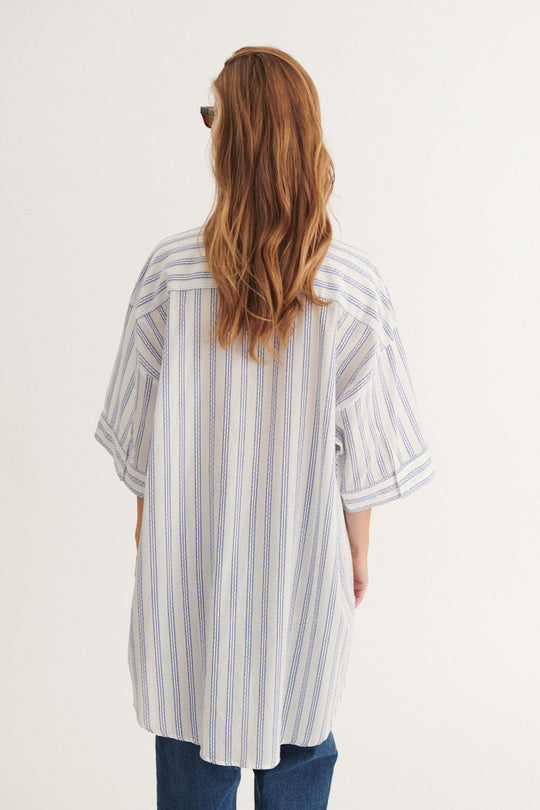 Basic Apparel Ada 3/4 Sl. Shirt True navy / whisper white