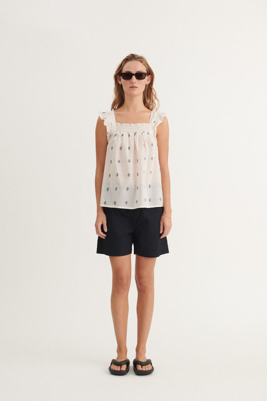 Basic Apparel Ada Top 705 whisper white / Sky captain