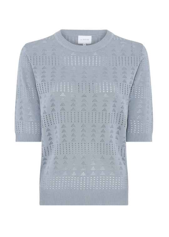 La Rouge Alma knit Blouse Light Blue