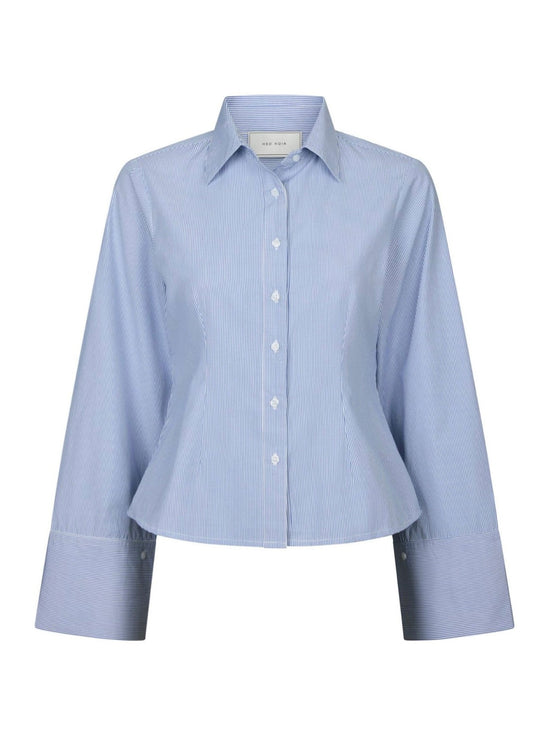 Neo Noir Rosa Mini Stripe Shirt blue