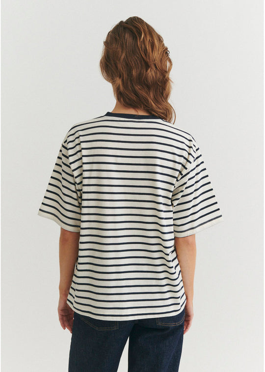 Basic Apparel Raja tee whisper white / Sky captain