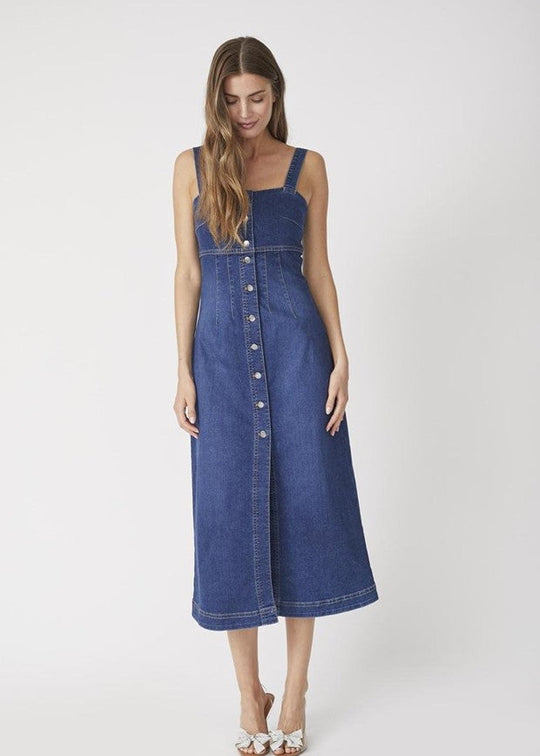 Co’Couture Tylercc Denim Long Dress Denim Blue