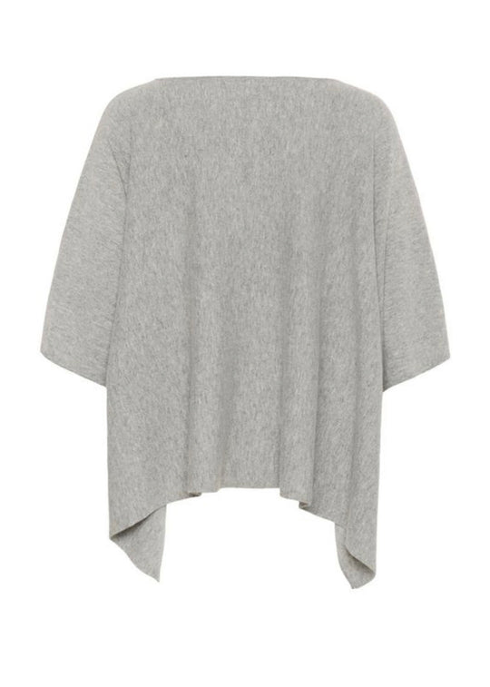 Part Two TilannaPW Poncho grey melange