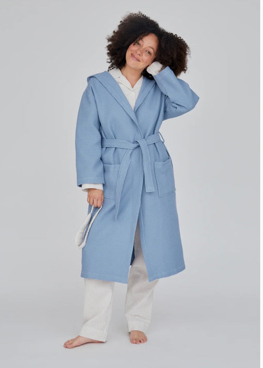 Basic Apparel Nora Long Robe GOTS ashley blue