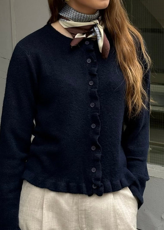 Karen by Simonsen kbNoabelle frill cardigan inkwell blue (navy)