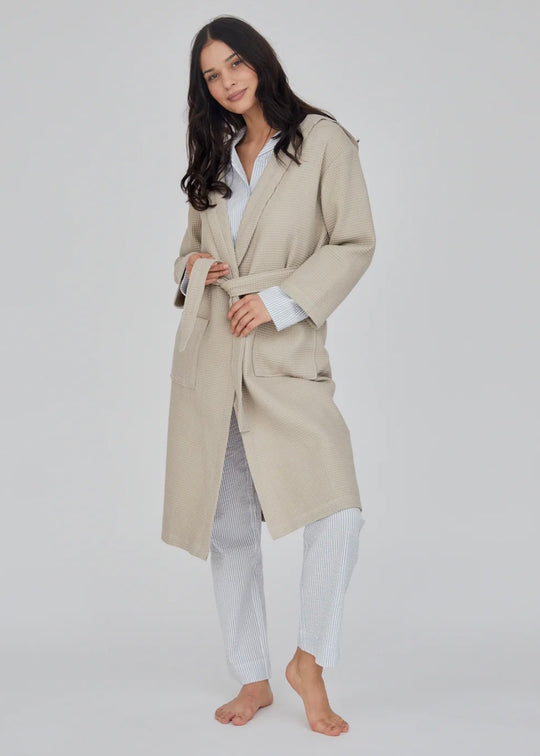 Basic Apparel Nora Long Robe GOTS feather gray