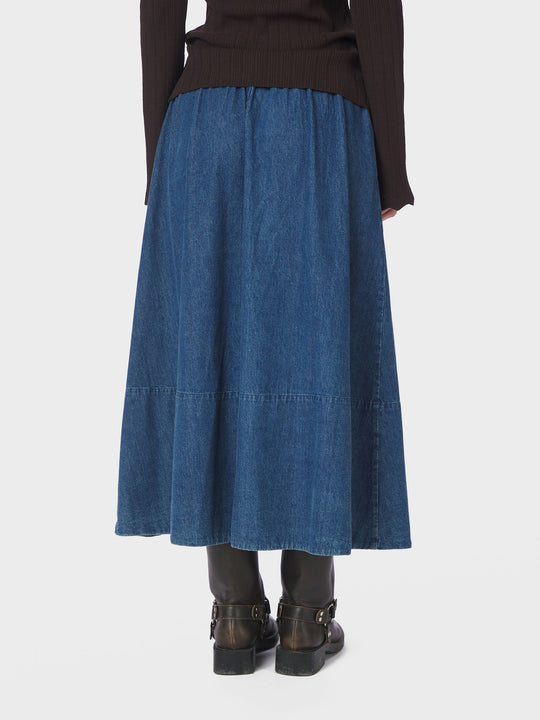 Neo Noir Yara Denim Skirt Blue