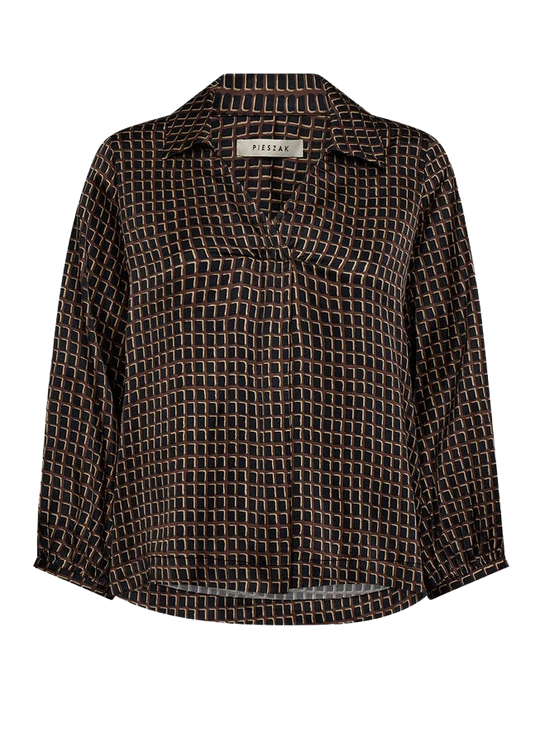 Pieszak PD-Gaya V-Neck Blouse 00 print