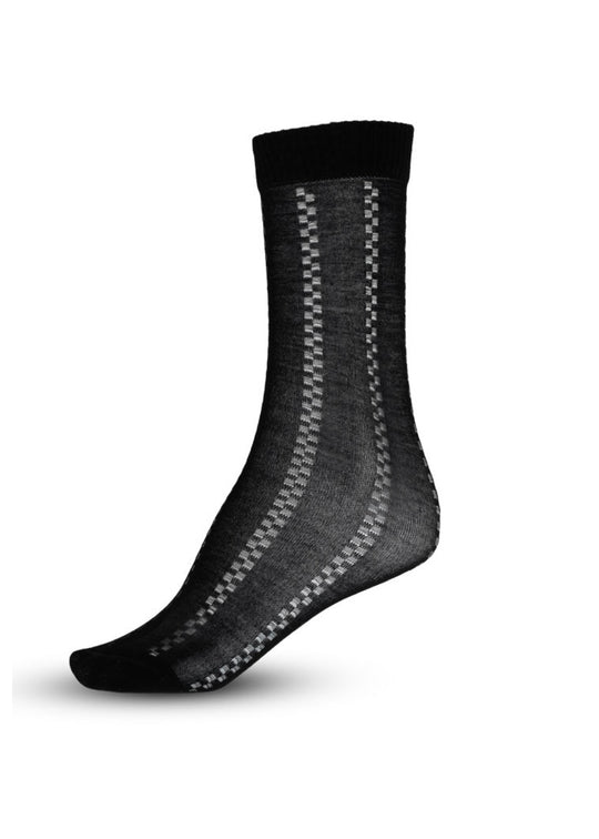 Sui Ava Favorite Socks Black w. small squares