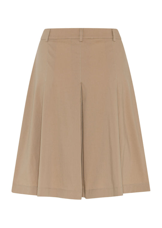 La Rouge Vilma Plisse Skirt Dark Sand