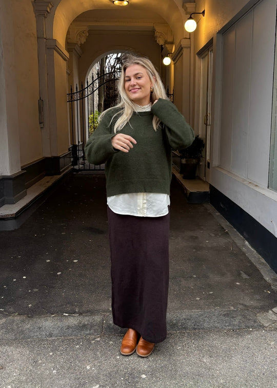 Part Two VialaPW Pullover Rosin (mørkegrøn)