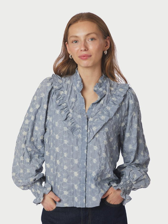 Neo Noir Degas Delicate Blouse Dusty Blue