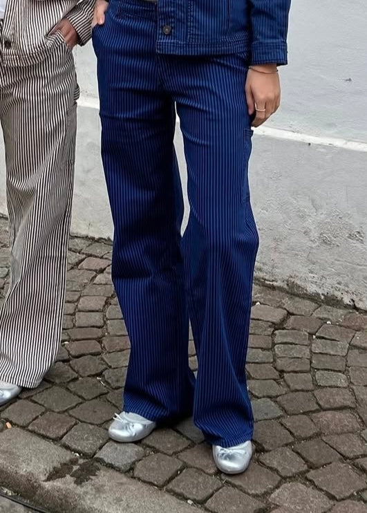 Sofie Schnoor SNOS250 GitteSW Trousers Cobalt Striped