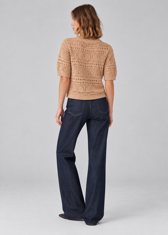 Noella Livia Knit Top T-Shirts Oyster Melange