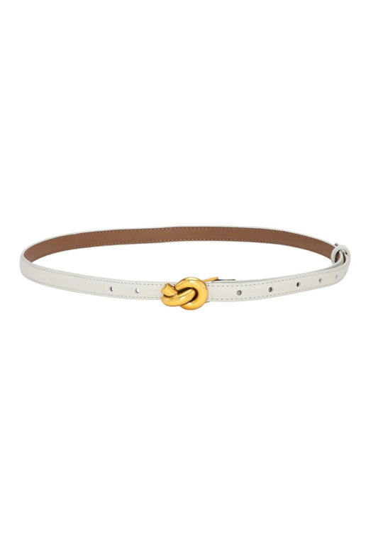 Plissé Copenhagen Knot Belt white
