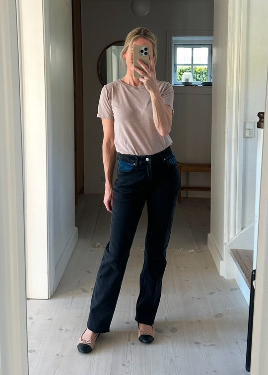 My Essential Wardrobe Stellamw Denim High Straight Dark Grey