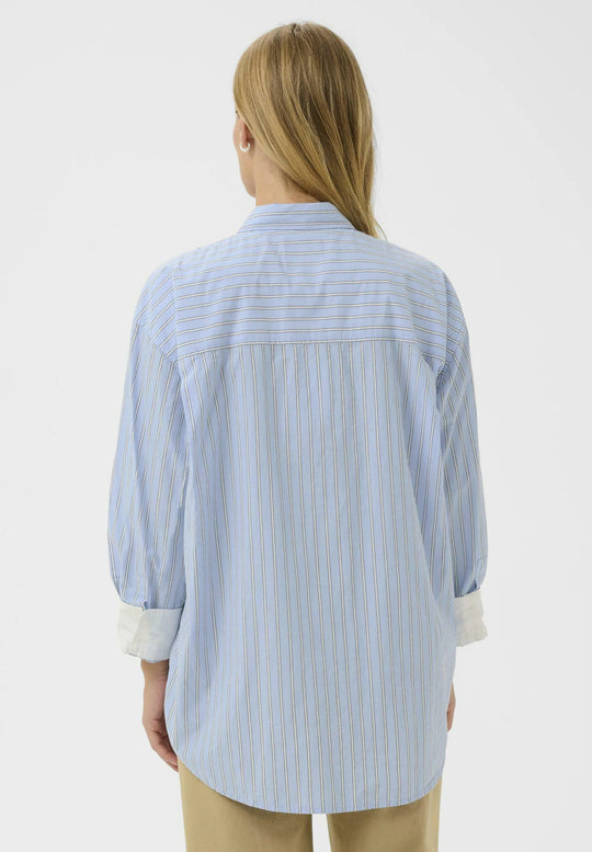 Part Two SavannaPW Woven Shirt Hydrangea Stripe