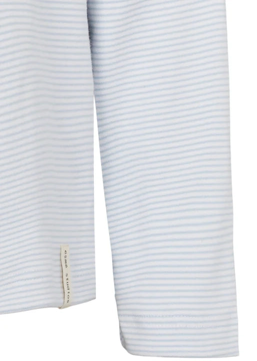 Esmé studios Essigne ls T-shirt rayé GOTS PEARL BLUE