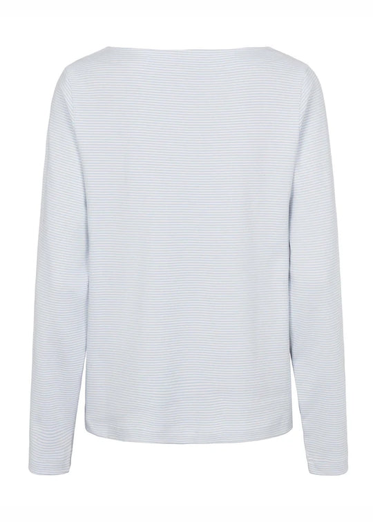 Esmé studios Essigne ls T-shirt rayé GOTS PEARL BLUE