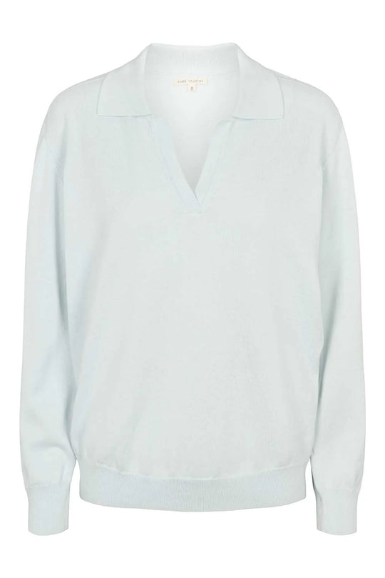 Esmé Studios ESNola Knit Polo GOTS Pale Blue