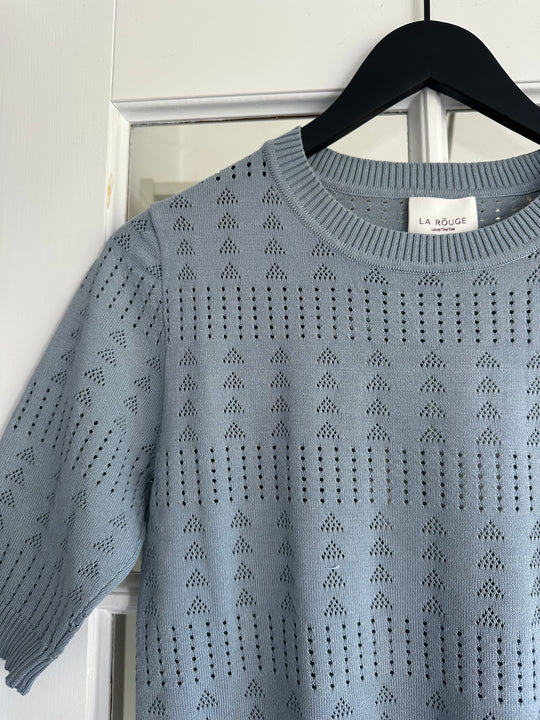 La Rouge Alma knit Blouse Light Blue